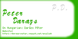 peter darazs business card